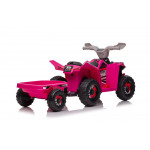 Elektrická Štvorkolka XMX630T - Ružová s prívesom